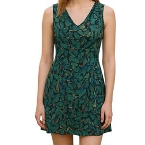 Anthropologie Tracy Reese Frock Peacock Pleated Silk Blend Mini Dress 4